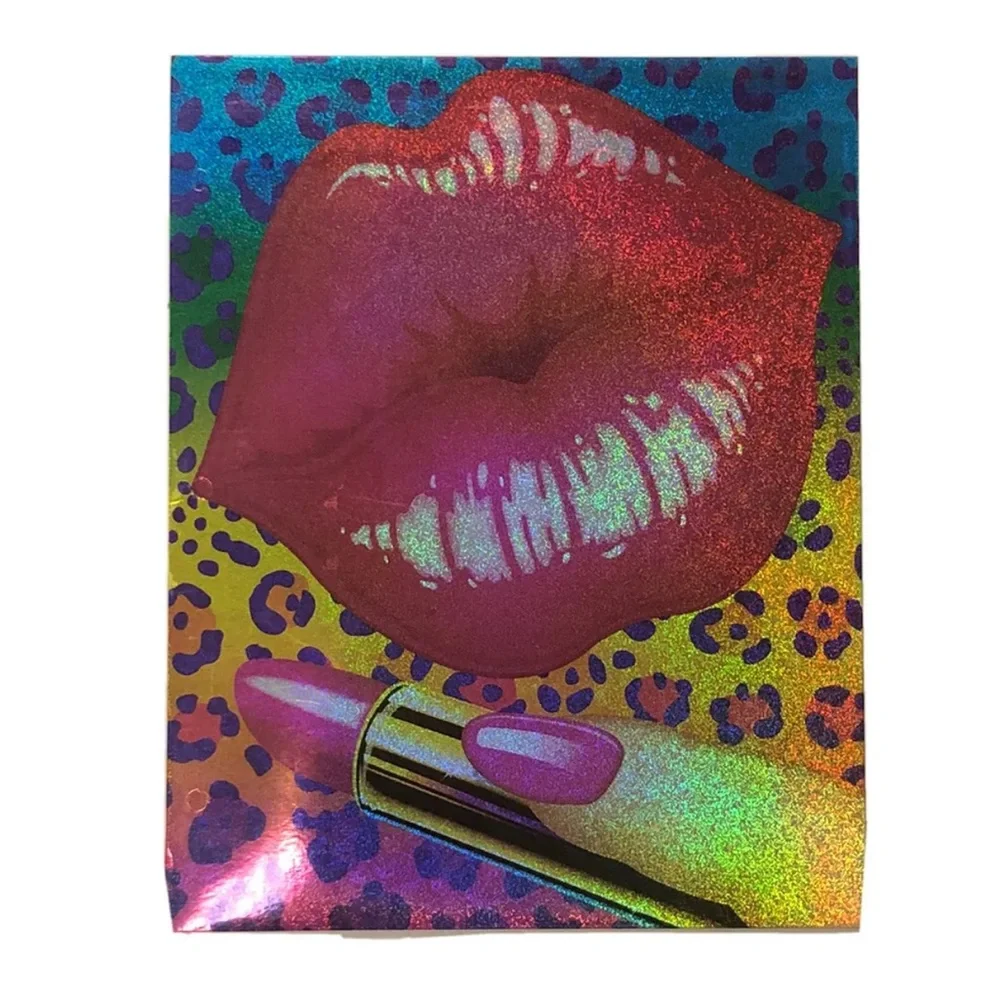 Lisa Frank Y2K Big Lips Glitter Pocket Folder Unpunched